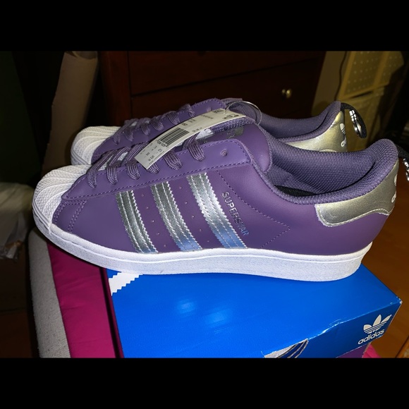 adidas superstar womens purple